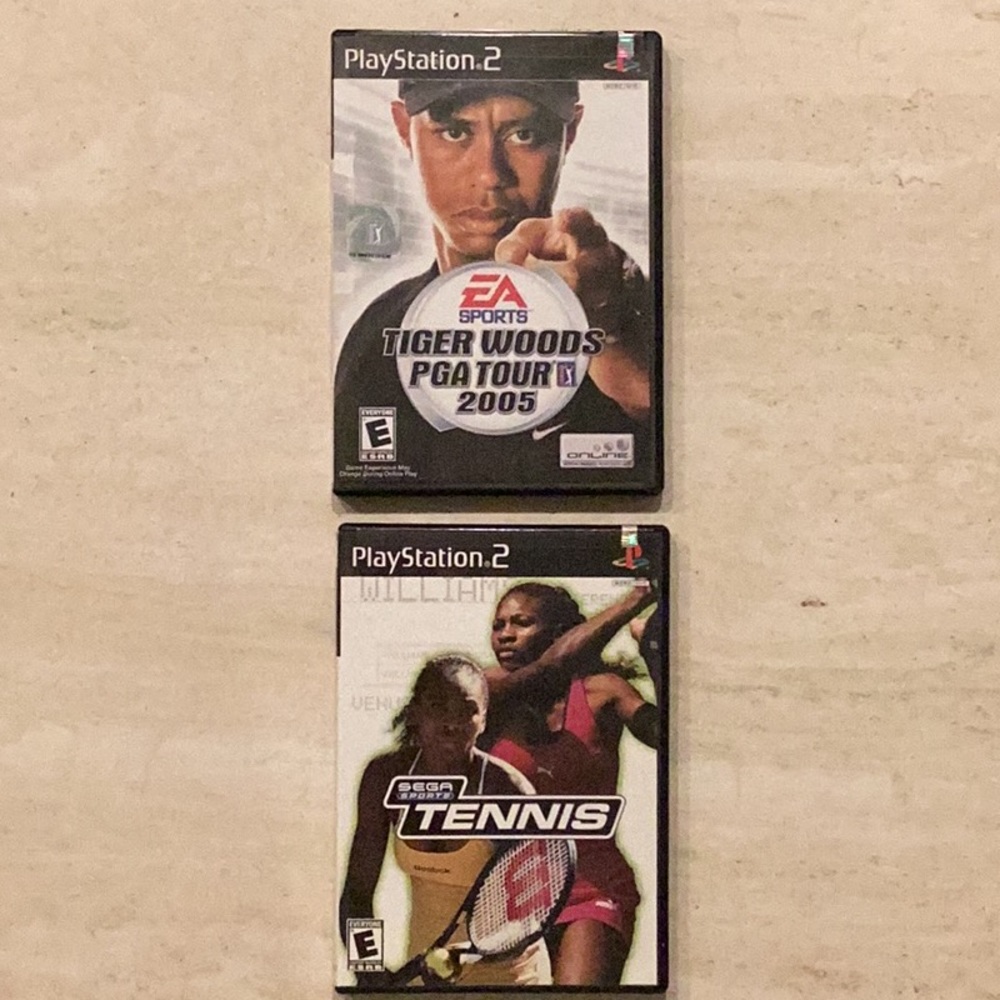 Tiger Woods PGA Tour 2005 Game PlayStation & Sega Sports Tennis PS2 Lot Golf - Picture 6 of 6